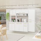 Cozinha Modulada Completa Compacta Torre Quente Armário Aéreo