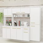 Cozinha Modulada Completa Compacta Torre Quente Armário Aéreo
