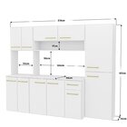 Cozinha Modulada Completa Compacta Torre Quente Armário Aéreo
