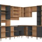 Cozinha Modulada Completa De Canto 10 Peças Linha Isabelle Is