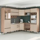 Cozinha Modulada Completa De Canto Catharina Com Vidro Reflec