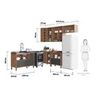 Cozinha Modulada Completa De Canto Com 6 Peças 7 Portas 2 Gav