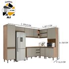Cozinha Modulada Completa De Canto Com Tampo Vick 8 Peças Hav