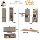 Cozinha Modulada Completa De Canto Com Tampo Vick 8 Peças Hav