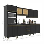 Cozinha Modulada Completa Ema 5 Peças 11 Portas 3 Gavetas Com