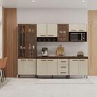 Cozinha Modulada Completa Fidelitá Lisboa 5 Peças 260cm 13 Po