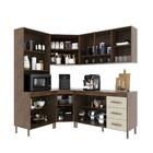 Cozinha Modulada Completa Fidelitá Lisboa 5 Peças 340cm 12 Po