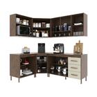 Cozinha Modulada Completa Fidelitá Lisboa 6 Peças 340cm 12 Po