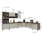 Cozinha Modulada Completa Fidelitá Lisboa 7 Peças 600cm 16 Po