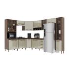 Cozinha Modulada Completa Fidelitá Lisboa 9 Peças 515cm 20 Po
