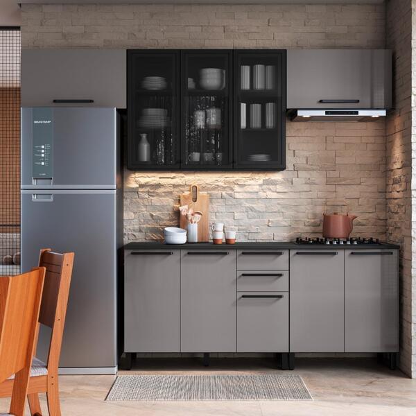 Cozinha Modulada Completa Fidelitá Mônaco 5 Peças 280cm 10 Po