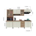 Cozinha Modulada Completa Fidelitá Paris 5 Peças 260cm 13 Por
