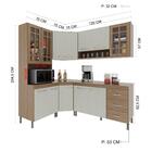 Cozinha Modulada Completa Fidelitá Paris 5 Peças 340cm 12 Por
