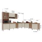 Cozinha Modulada Completa Fidelitá Paris 7 Peças 600cm 16 Por