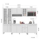 Cozinha Modulada Completa Fidelitá Viena 5 Peças 260cm 13 Por