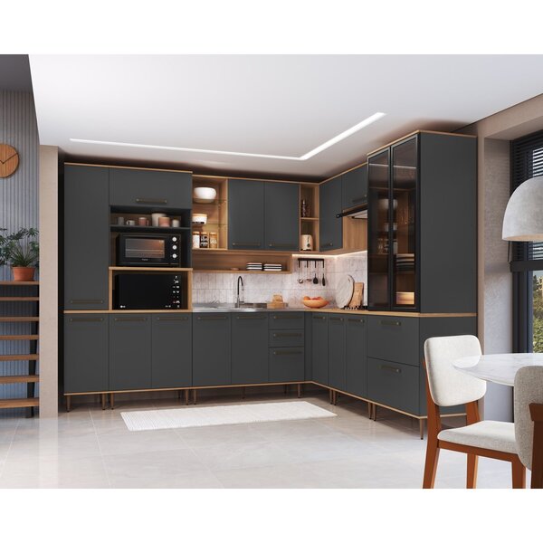 Cozinha Modulada Completa Isabelle 10 Peças Com Torre Quente