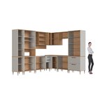 Cozinha Modulada Completa Isabelle 10 Peças Com Torre Quente