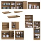 Cozinha Modulada Completa Jacarandá 12 Peças Marrom Bronze