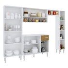 Cozinha Modulada Completa Madri 256 Cm 11 Portas 1 Gaveta Nic