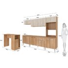 Cozinha Modulada Completa Max 262cm Balcão Tampo Bancada Ilha