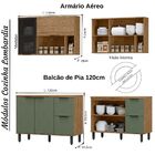 Cozinha Modulada Completa Mdf 6 Peças Lombardia Com Portas De