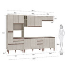 Cozinha Modulada Completa New 293x214 Cm Balcão Tampo Armário