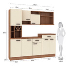 Cozinha Modulada Completa Select 205 Cm Balcão Forno Micro Ad