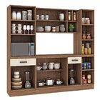 Cozinha Modulada Completa Select 220 Cm Porta Vidro Armário B