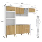 Cozinha Modulada Completa Sem Tampo 4 Peças 8 Portas 3 Gaveta
