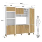 Cozinha Modulada Completa Sem Tampo 4 Peças 9 Portas 3 Gaveta