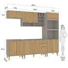 Cozinha Modulada Completa Sem Tampo 5 Peças 10 Portas 3 Gavet