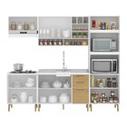 Cozinha Modulada Completa Sem Tampo 5 Peças 10 Portas 3 Gavet