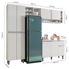 Cozinha Modulada Completa Vanessa 5 Peças 230cm Branco - Desk