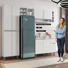 Cozinha Modulada Completa Vanessa 5 Peças 230cm Branco - Desk