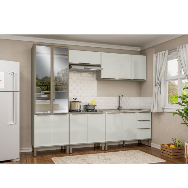 Cozinha Modulada Completa Vivace 5 Peças Com Vidro Reflecta T