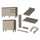 Cozinha Modulada Connect 14 Peças Com Torre Quente - Móveis H