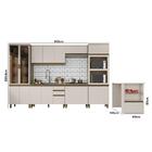 Cozinha Modulada Connect 6 Peças Com Ilha Gourmet - Móveis He