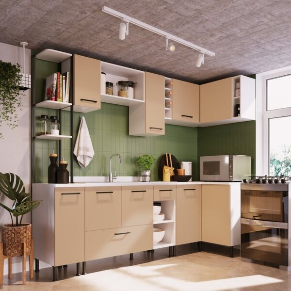 Cozinha Modulada De Canto 8 Peças Juruti Cabecasa Madeiraorig