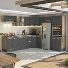 Cozinha Modulada De Canto Loá 10 Peças - Nicioli
