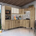 Cozinha Modulada De Canto Torre Quente Balcão Com Tampo 120cm