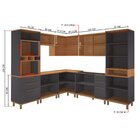 Cozinha Modulada De Canto Torre Quente Cristaleira  Vidros Re