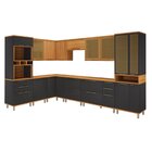 Cozinha Modulada De Canto Torre Quente Cristaleira Vidros Ref