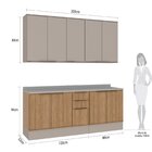 Cozinha Modulada Deseo Com Tampo 5 Peças Mel/fendi