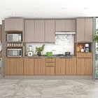 Cozinha Modulada Deseo Com Tampo 7 Peças Mel/fendi