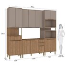 Cozinha Modulada Deseo Sem Tampo 4 Peças Mel /fendi