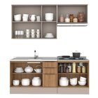 Cozinha Modulada Deseo Sem Tampo 4 Peças Mel/fendi