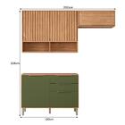 Cozinha Modulada Divina 3 Peças Com Balcão 120cm - Mgm