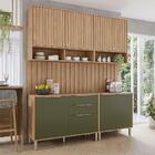 Cozinha Modulada Divina 6 Peças Com Painel Ripado - Mgm