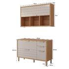 Cozinha Modulada Eloise 2 Peças Armário Aéreo E Balcão 120cm