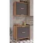 Cozinha Modulada Eloise 2 Peças Armário Aéreo E Balcão 80cm -